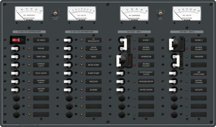 Main Panel - Blue Sea 8086 19 DC Positions 3 AC Source