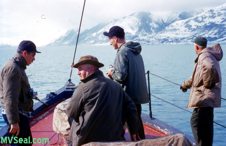 Glacier Bay Ranger Hank Schmitt foreground ca 1954--POST
